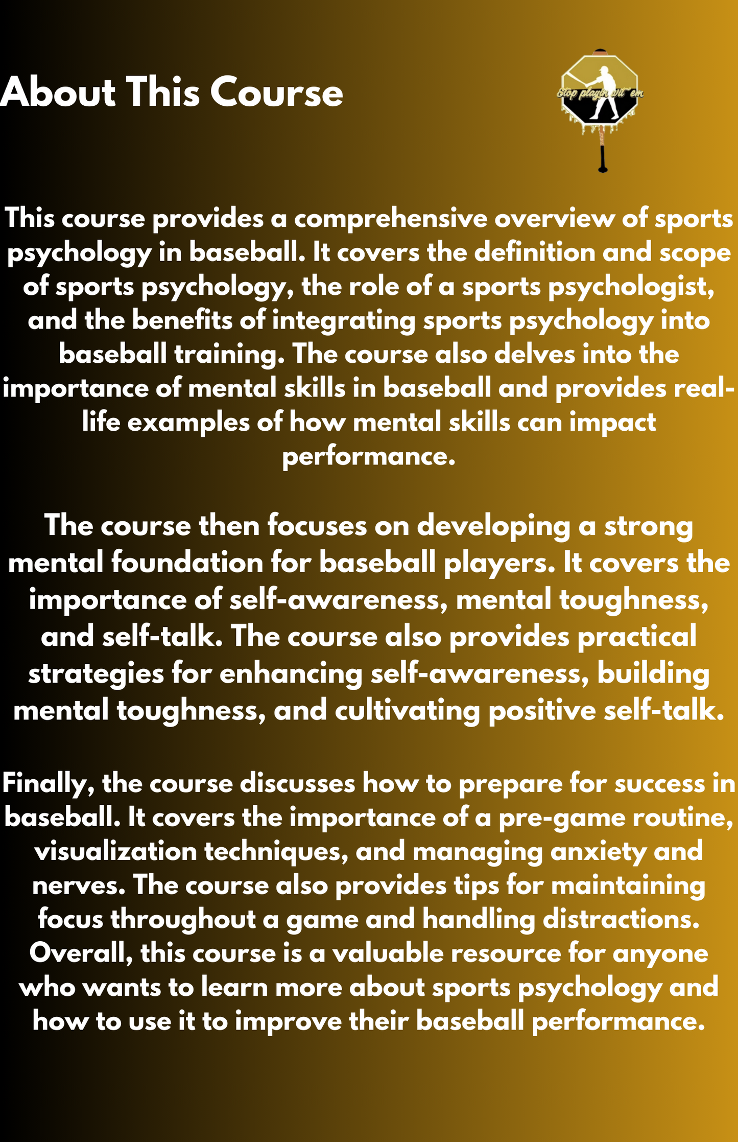 Baseball Mental Psychology By. Rupert N Watson