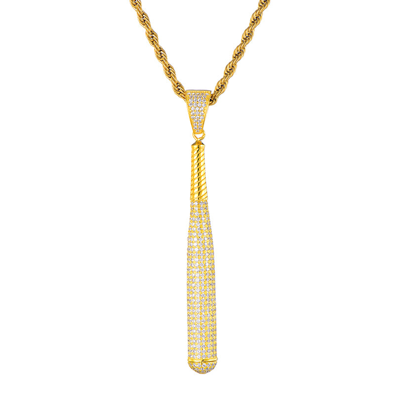 (Hot) 14k Gold Slugger Necklace