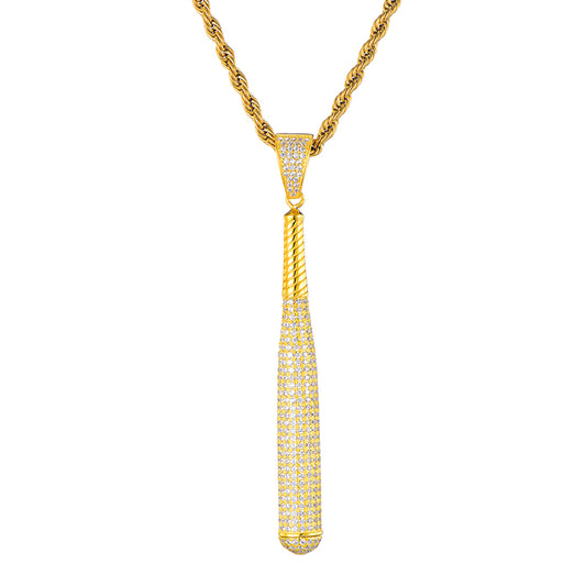 (Hot) 14k Gold Slugger Necklace