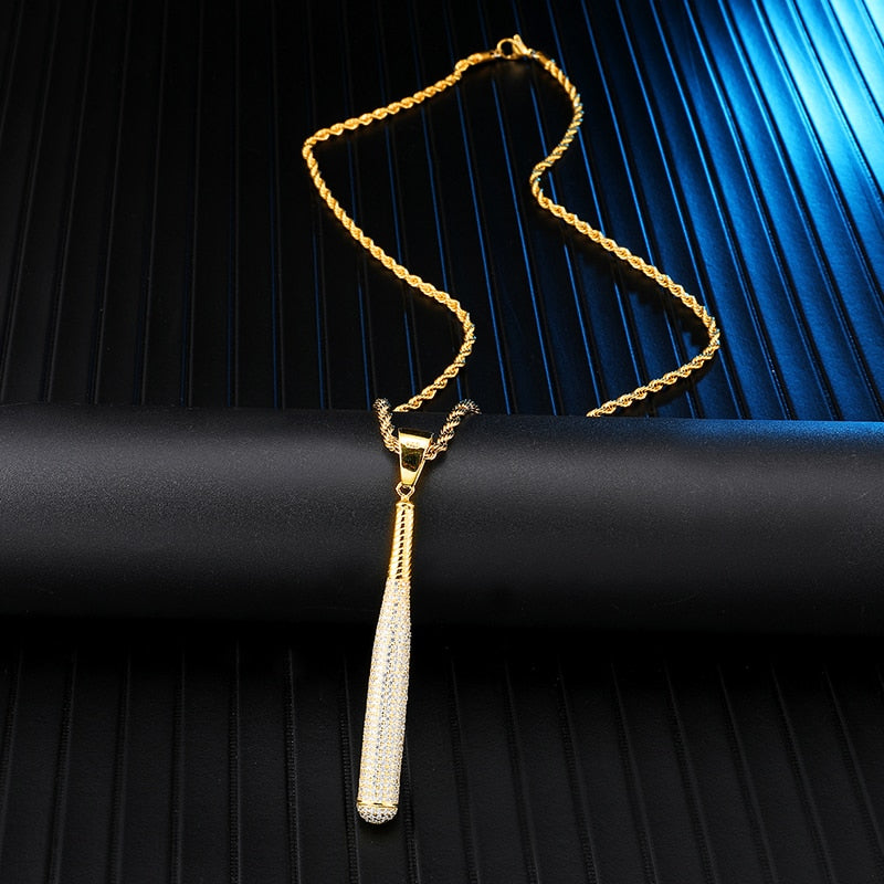 (Hot) 14k Gold Slugger Necklace