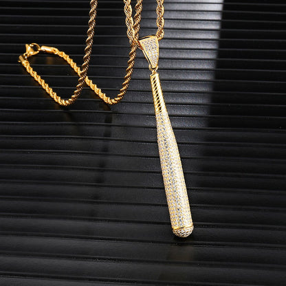 (Hot) 14k Gold Slugger Necklace