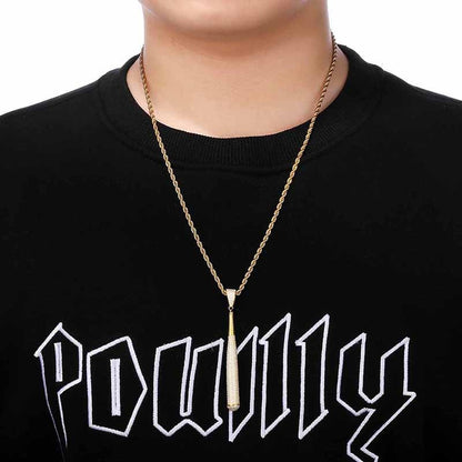 (Hot) 14k Gold Slugger Necklace