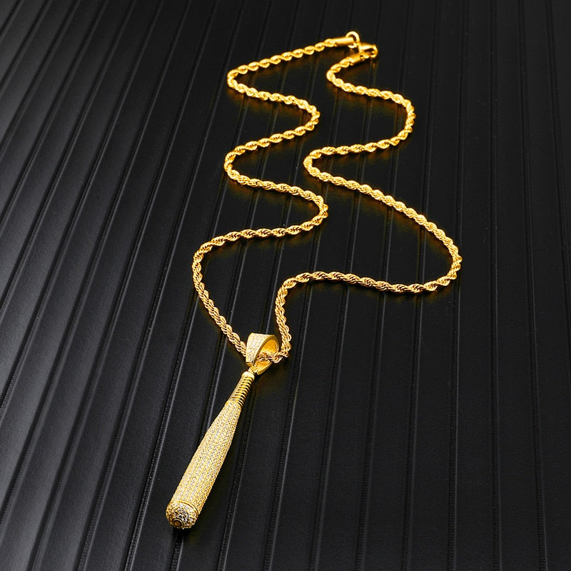 (Hot) 14k Gold Slugger Necklace
