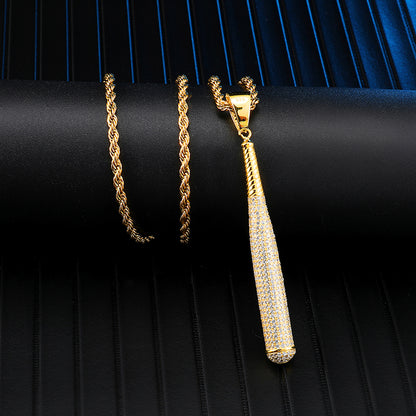 (Hot) 14k Gold Slugger Necklace